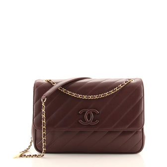 Chanel CC Signature Flap Bag Diagonal Quilted Leather Medium