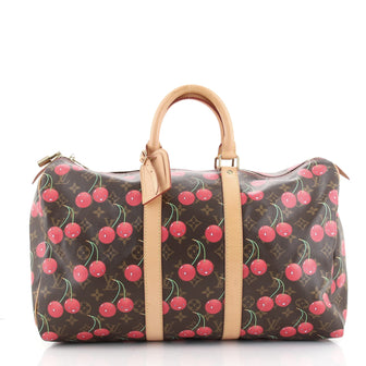 Louis Vuitton Keepall Bag Limited Edition Monogram Cerises 45