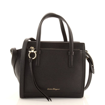 Salvatore Ferragamo Amy Tote Pebbled Leather Small