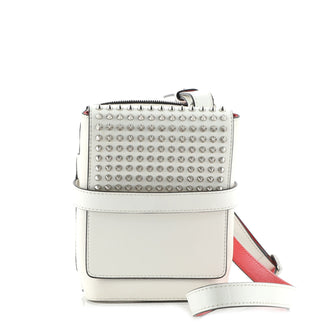 Christian Louboutin Benech Reporter Bag Spiked Leather