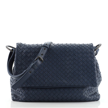 Bottega Veneta Adjustable Flap Shoulder Bag Intrecciato Nappa Medium