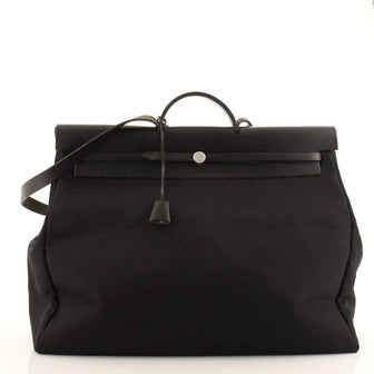 Hermes Herbag Cabine Toile and Leather
