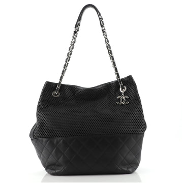 Chanel Up In The Air Tote Perforated Leather North South