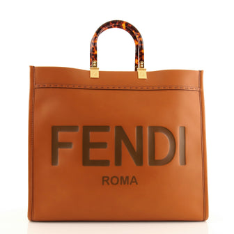 Fendi Sunshine Shopper Tote Leather Large