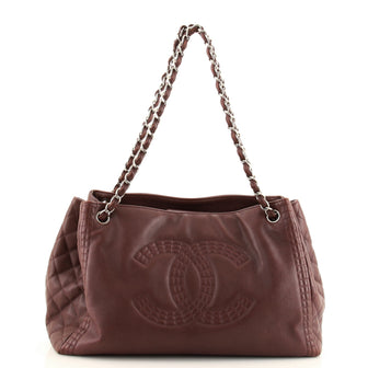Chanel Coco Bengal Accordion Tote Calfskin Large