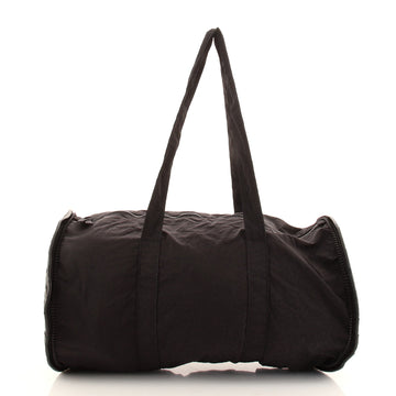 Bottega Veneta Packable Zip Duffle Bag Nylon with Intrecciato Nappa Large