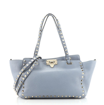 Valentino Rockstud Tote Pebbled Leather Small
