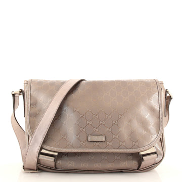 Gucci Double Buckle Messenger Bag GG Imprime Medium