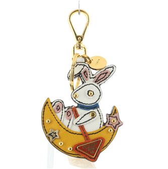 Prada Rabbit Keychain Saffiano Leather and Metal