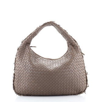 Bottega Veneta Veneta Hobo Intrecciato Nappa with Frayed Detail Medium