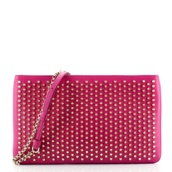 Christian Louboutin Loubiposh Clutch Spiked Leather