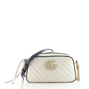 Gucci GG Marmont Shoulder Bag Diagonal Quilted Leather Small