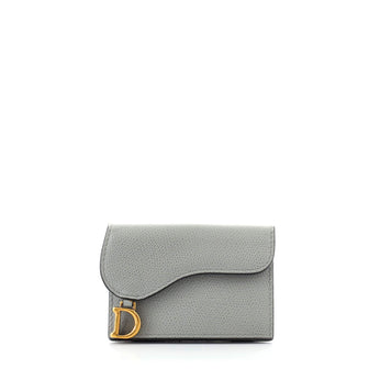 Christian Dior Saddle Card Case Leather