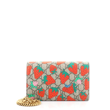 Gucci Chain Wallet Printed GG Coated Canvas