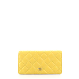 Chanel L-Yen Wallet Quilted Lambskin Long