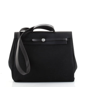 Hermes Herbag Toile and Leather MM