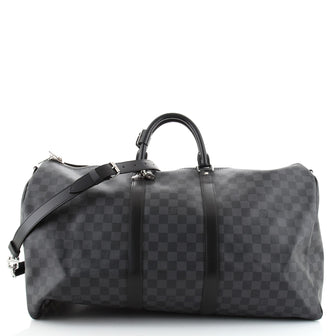 Louis Vuitton Keepall Bandouliere Bag Damier Graphite 55