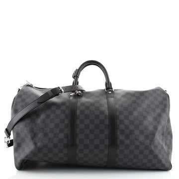 Louis Vuitton Keepall Bandouliere Bag Damier Graphite 55