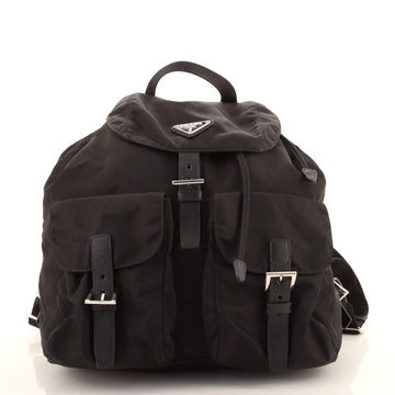 Prada Double Front Pocket Backpack Tessuto Medium