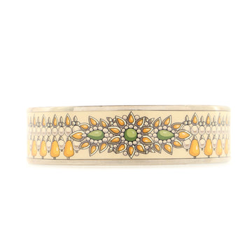 Hermes Bangle Bracelet Printed Enamel Wide