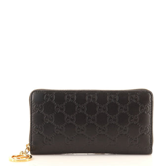 Gucci Icon Zip Around Wallet Guccissima Leather