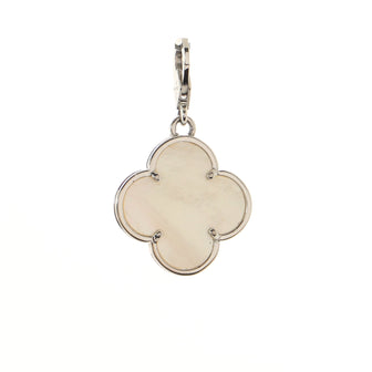 Van Cleef & Arpels Magic Alhambra Pendant Charm Pendant & Charms 18K White Gold and Mother of Pearl