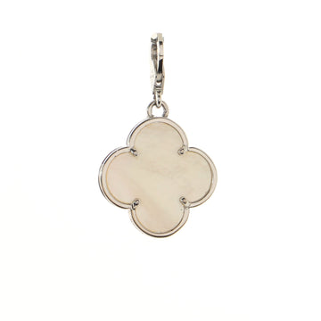 Van Cleef & Arpels Magic Alhambra Pendant Charm Pendant & Charms 18K White Gold and Mother of Pearl