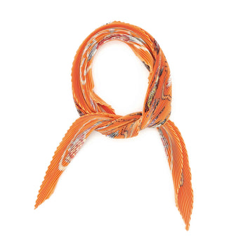 Hermes Qu' Importe Le Flacon Plisse Scarf Printed Silk 90