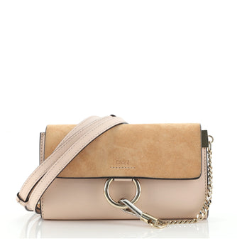 Chloe Faye Shoulder Bag Leather and Suede Mini