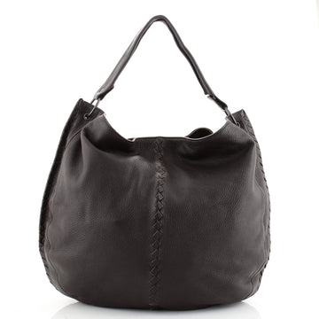 Bottega Veneta Open Hobo Cervo with Intrecciato Detail Large