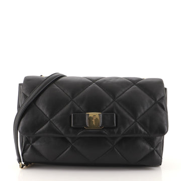 Salvatore Ferragamo Ginny Crossbody Bag Quilted Leather Medium