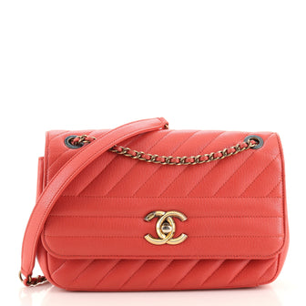 Chanel CC Flap Bag Diagonal Quilted Goatskin Small
