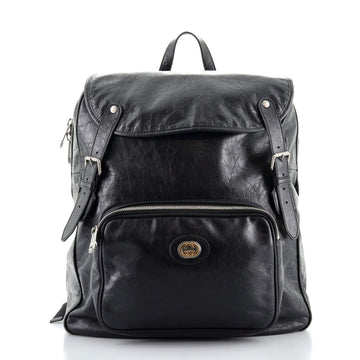 Gucci Morpheus Flap Backpack Glazed Leather Medium