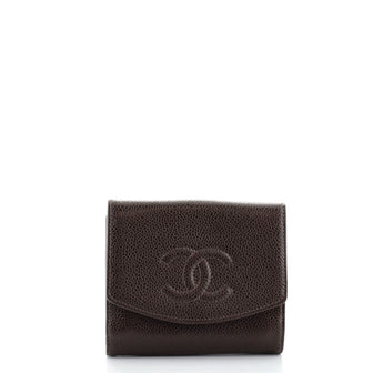 Chanel Vintage Timeless Bifold Wallet Caviar Compact
