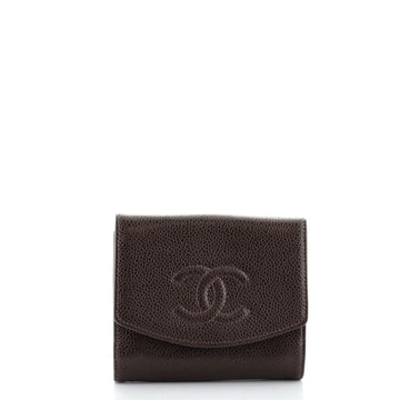 Chanel Vintage Timeless Bifold Wallet Caviar Compact