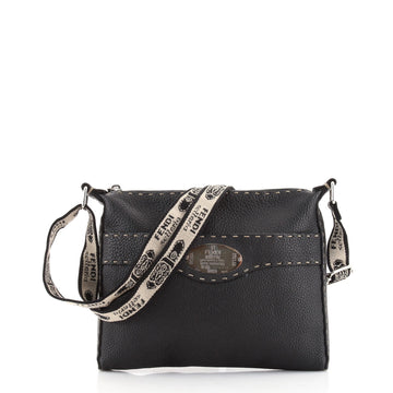 Fendi Vintage Selleria Zip Messenger Bag Leather Small