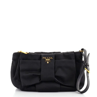 Prada Bow Wristlet Pouch Tessuto Small