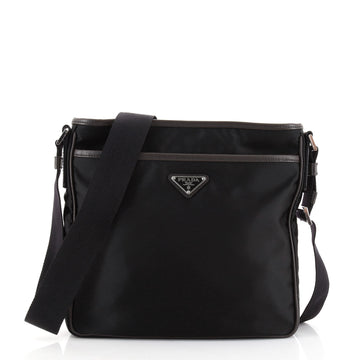 Prada Front Pocket Messenger Tessuto with Saffiano Leather