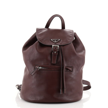 Prada Zip Pocket Backpack Soft Calf Medium