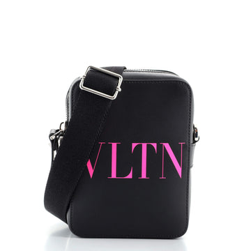 Valentino VLTN Square Crossbody Bag Printed Leather Small