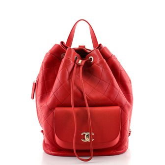 Chanel Daily Round Backpack Quilted Calfskin with Caviar