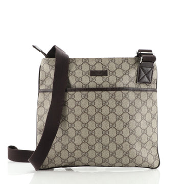Gucci Flat Messenger Bag GG Coated Canvas Large