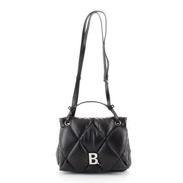 Balenciaga B Dot Touch Shoulder Bag Quilted Leather Medium