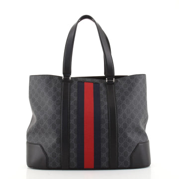 Gucci Web Open Tote GG Coated Canvas Large
