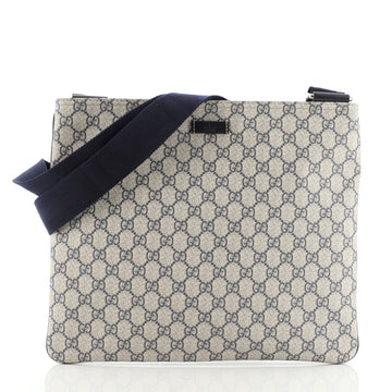 Gucci Zip Top Messenger Bag GG Coated Canvas Large