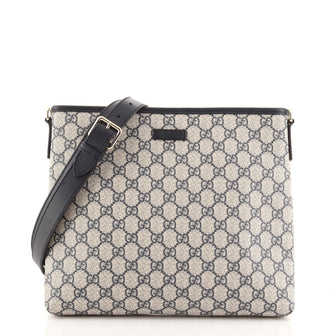 Gucci Zip Top Messenger Bag GG Coated Canvas Medium
