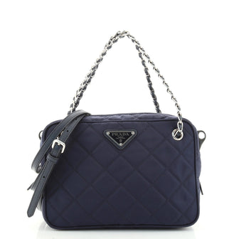 Prada Camera Bag Quilted Tessuto Small