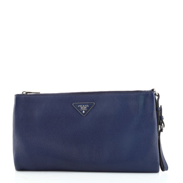 Prada Wristlet Clutch Vitello Daino Large