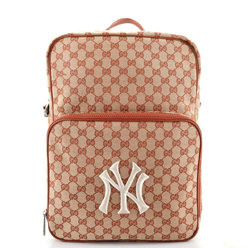 Gucci MLB Front Pocket Backpack GG Canvas with Applique Medium