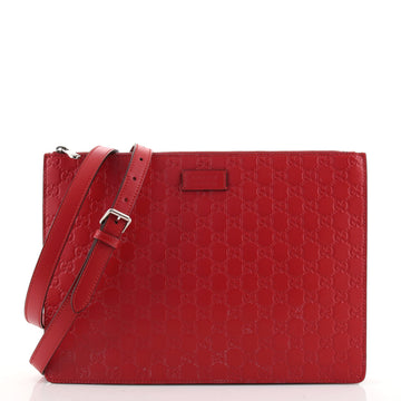 Gucci Zip Messenger Bag Guccissima Leather Large